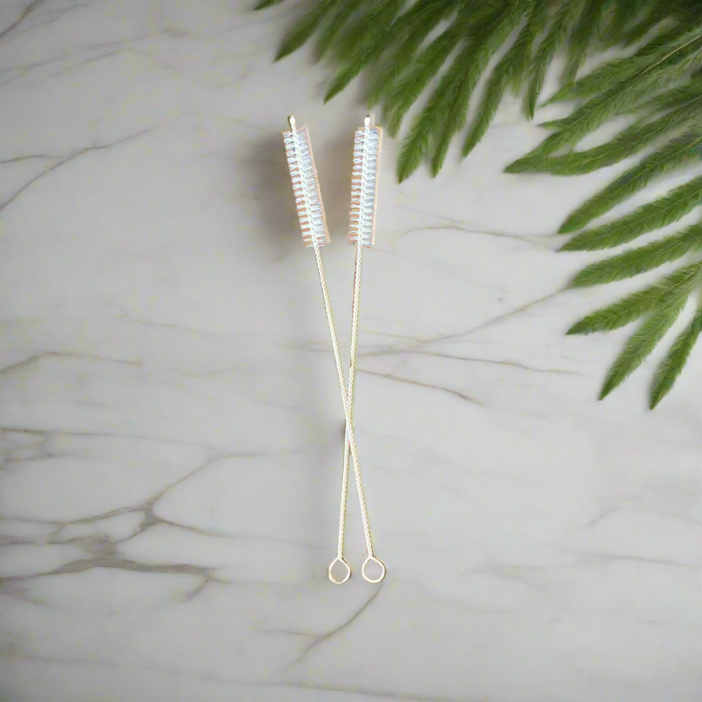 Straw brush cleaner