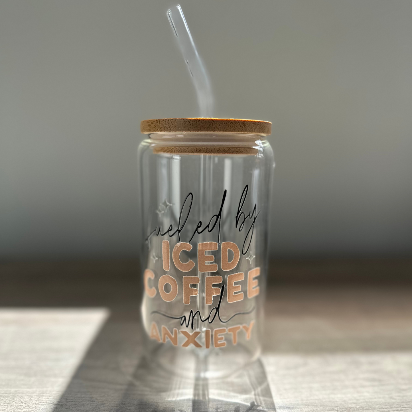 ICED COFFEE ~ 16oz Glass cup