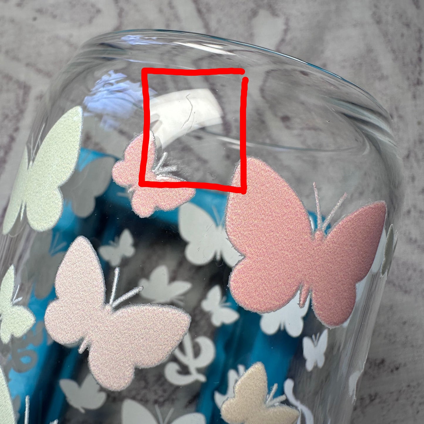Glass cup SECONDS - Read description before purchase