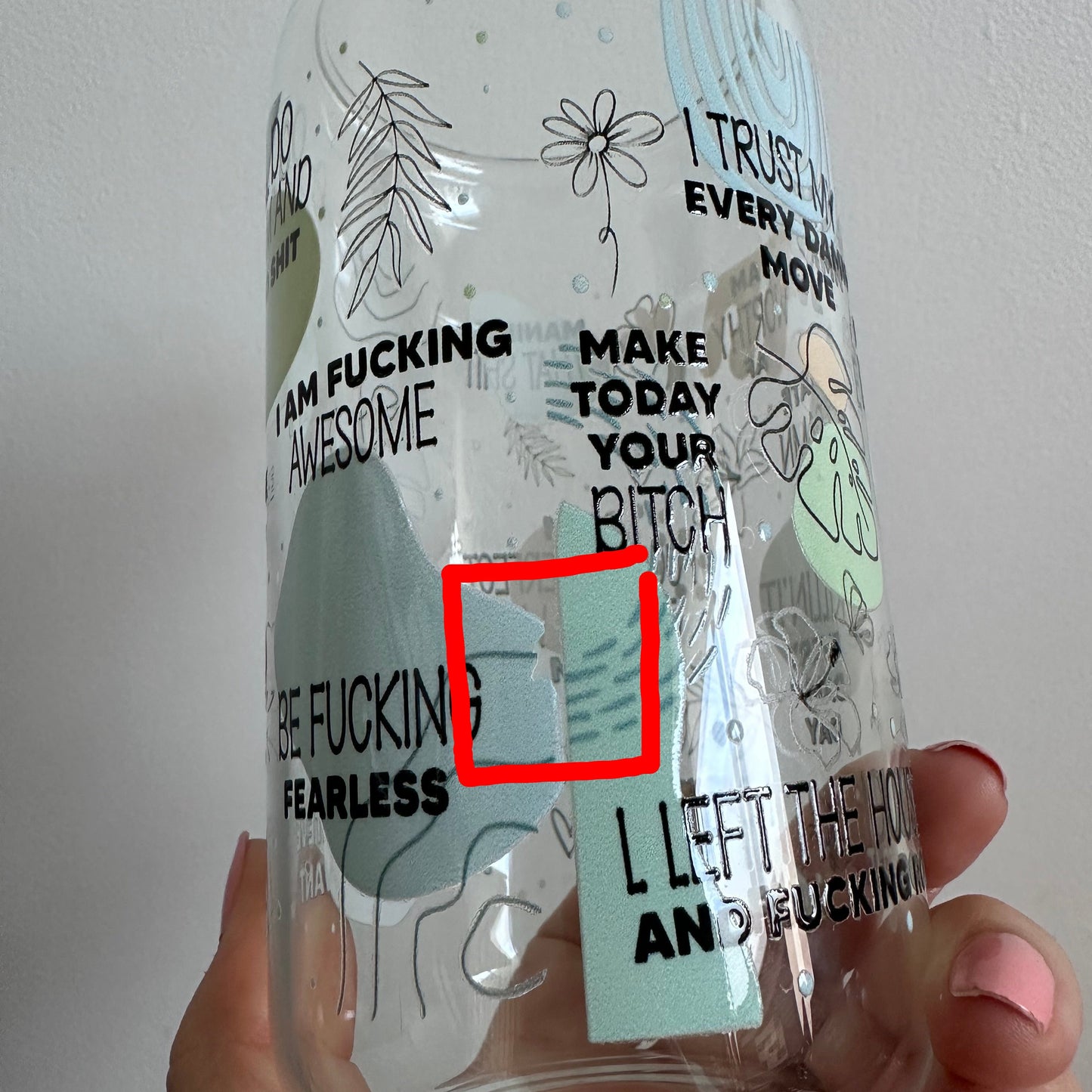 Glass cup SECONDS - Read description before purchase