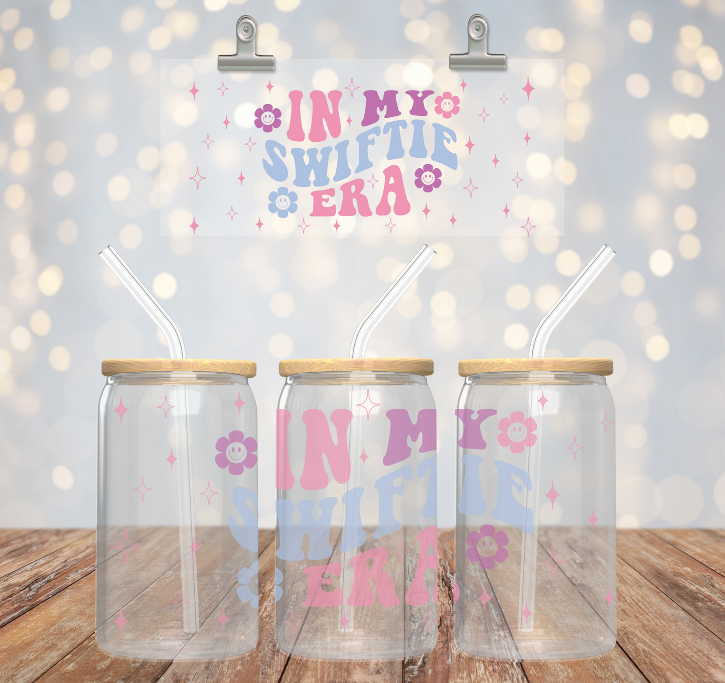 'SWIFTIE ERA' ~ Glass cup (Full wrap range)