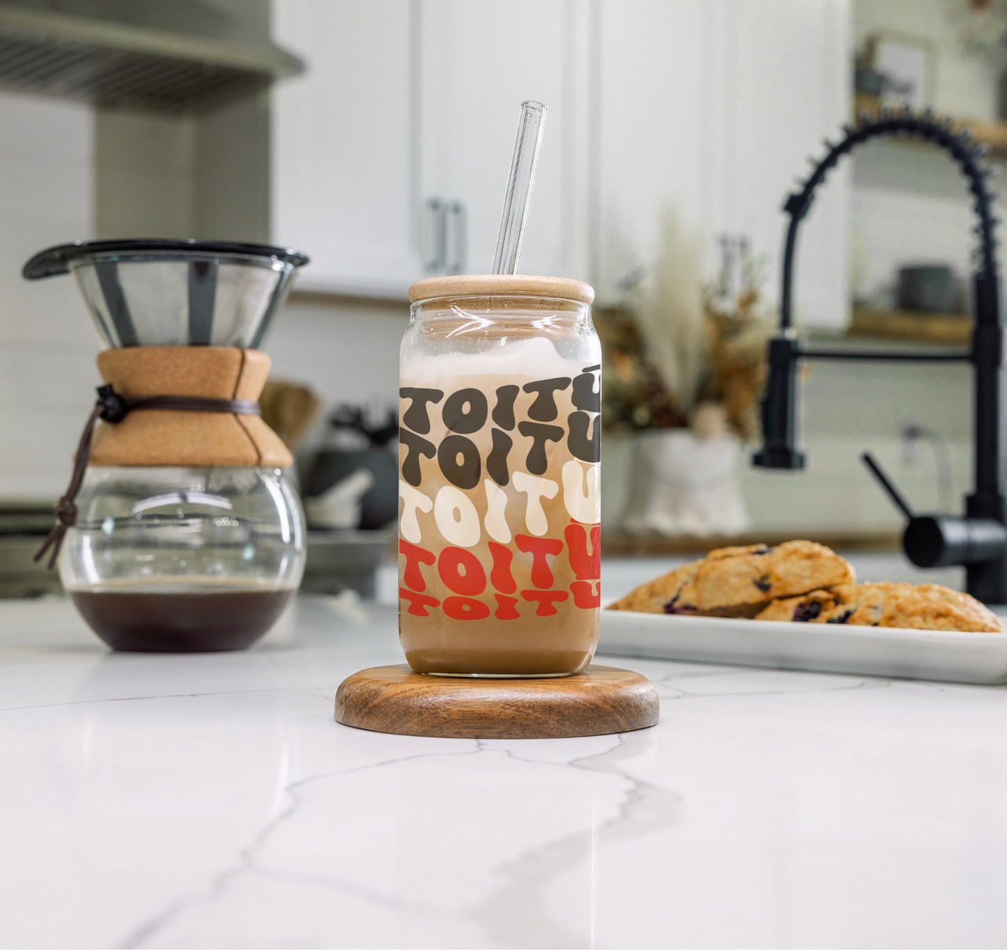 TOITŪ collection - OG colours ~ 16oz Glass cup