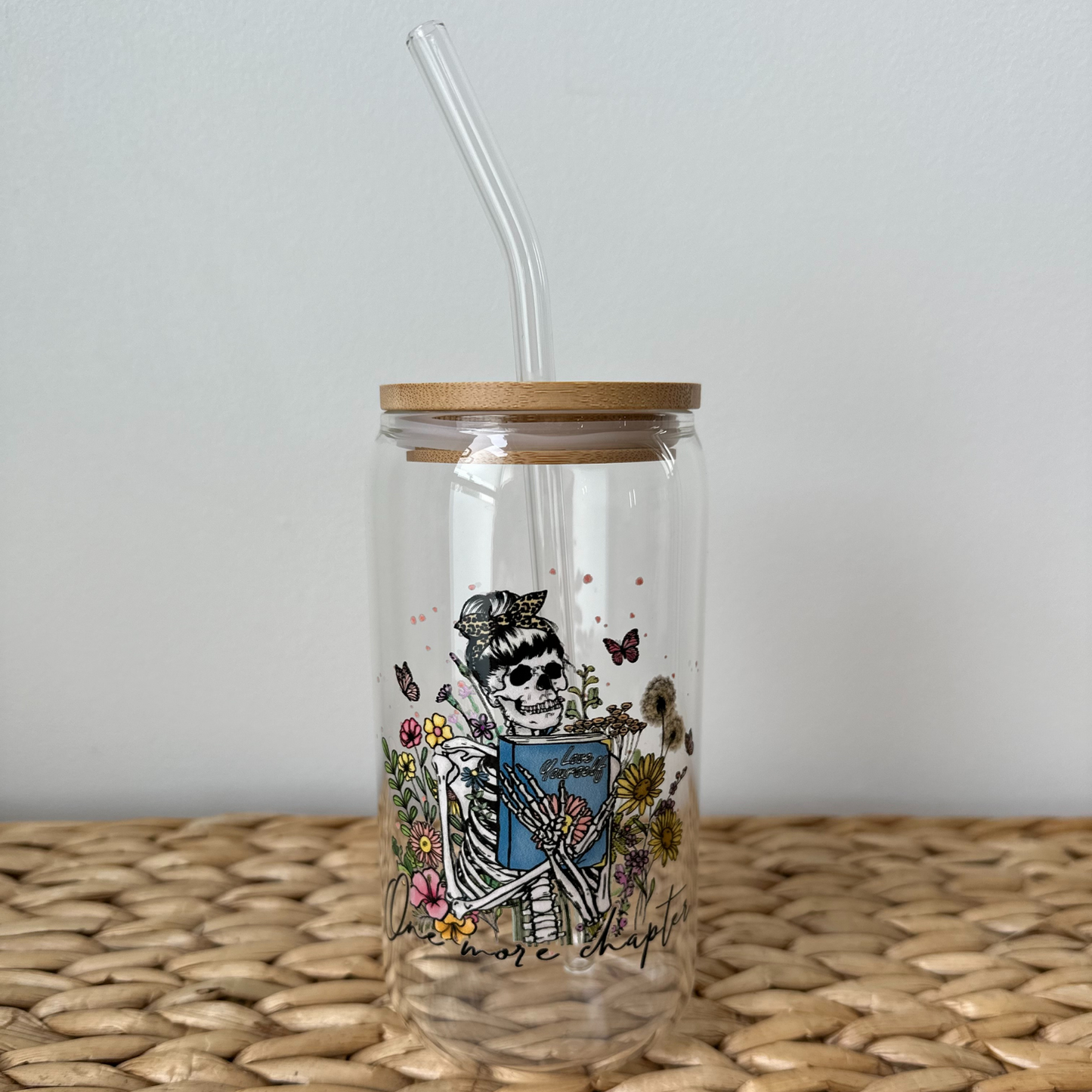 'ONE MORE CHAPTER' ~ 16oz Glass cup