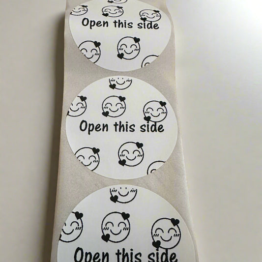 Custom Logo stickers (2inch round - WHITE) x 100