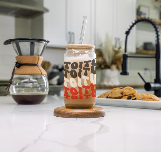 TOITŪ collection - OG colours ~ 16oz Glass cup